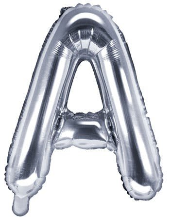 Bokstaven A Silver/ Folie ballonger/ 41 cm