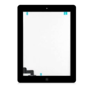 iPad 2 Touch Glas med hemknapp - Svart- Modell: A1395 A1396 A1397