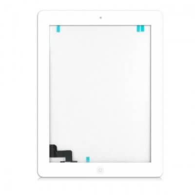 iPad 2 Touch Glas med hemknapp - Vit- Modell: A1395 A1396 A1397