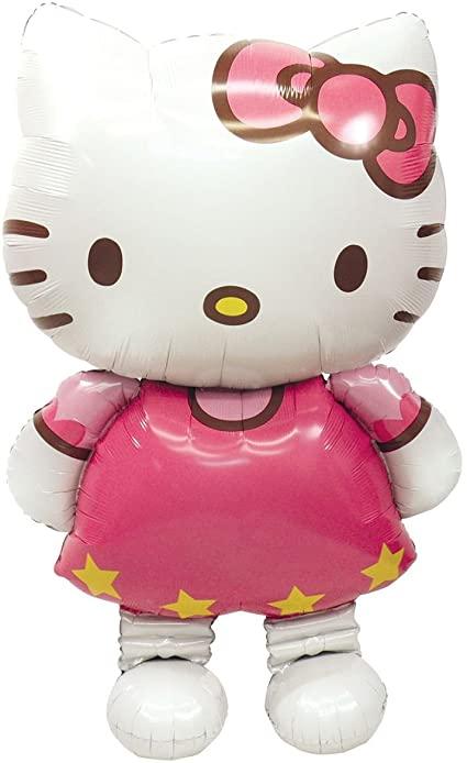 76 cm Hello Kitty klädd i rosa folieballong (YC31)