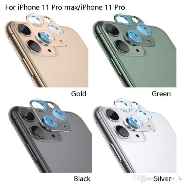 iPhone 11 Pro /11 Pro Max tHögkvalitativ Kameralins skydd Ram - Svart