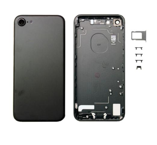 iPhone 7 baksida med små delar - Svart
