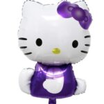 76 cm Hello Kitty klädd i lila folieballong (YC27)