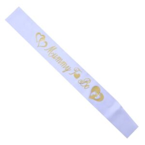 Mummy To be band/ Band för din baby shower/ Ljusblå färg med guld text